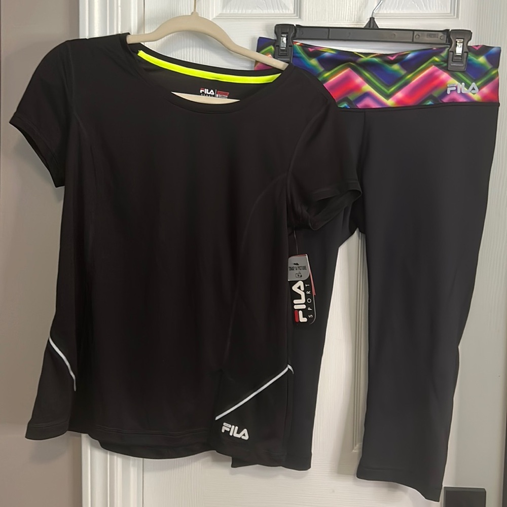 FILA shirt and Capri Set